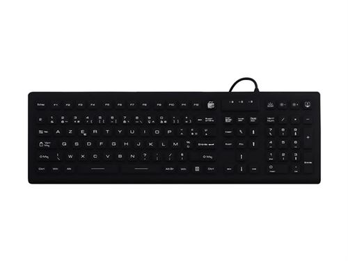 TNB Clavier Filaire m&eacute;dical IP68 100% &eacute;tanche - AZERTY - Noir