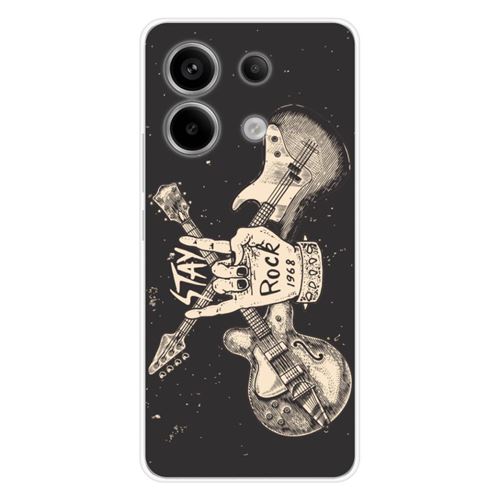 Coque en silicone imprimée compatible Xiaomi Redmi Note 13 Pro 5G Stay rock