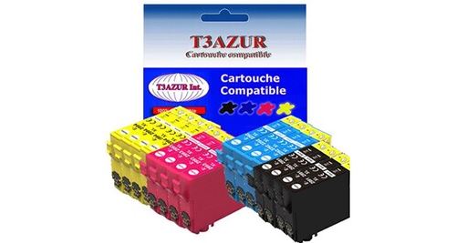 T3azur 16 cartouches d'encre compatibles 29xl pour epson expression home xp355, xp432, xp 355, xp 432