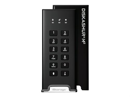 iStorage diskAshur M² - SSD - gecodeerd - 1 TB - extern (draagbaar) - USB 3.2 Gen 1 - 256-bit AES-XTS, FIPS 140-3 Level 3 - TAA Compliant