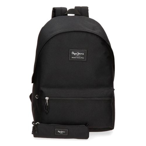 Pepe Jeans pour enfant. Sac &agrave; dos Pepe Jeans Aris Noir Case -31x44x17