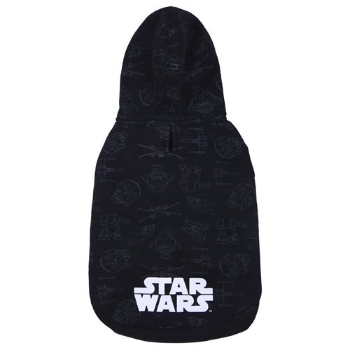 Vêtement pour chien sweat shirt Star Wars vaisseaux noir M Plushland