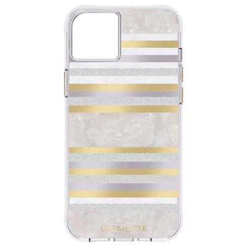 Case Mate-Pearl Stripes Compatible avec le MagSafe pour iPhone 14 Plus-AUTRES
