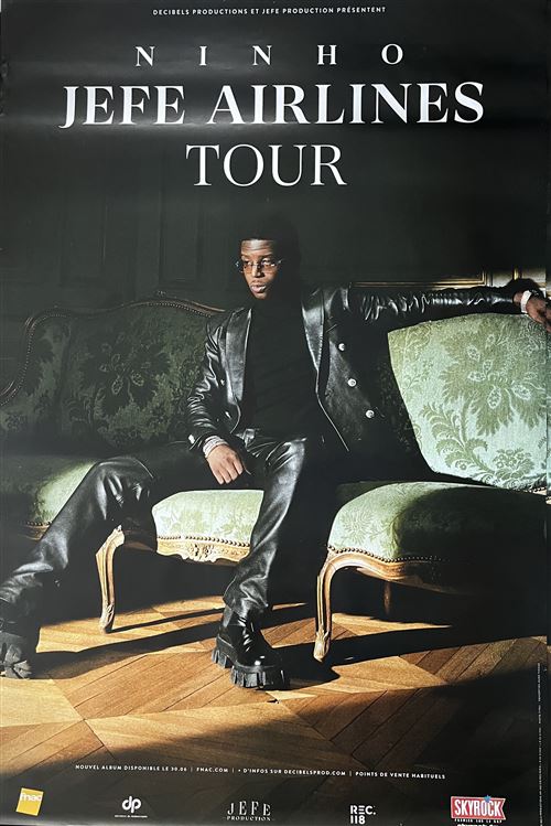 Affiche - NINHO - Jefe Airlines Tour - 80x120cm