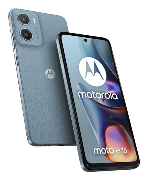 Motorola moto e15 16,9 cm (6.67 ) Double SIM Android 14 Go edition 4G USB Type-C 2 Go 64 Go 5200 mAh Bleu