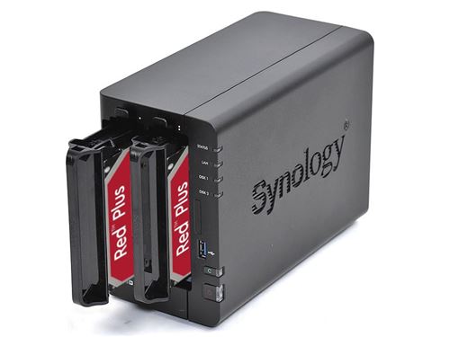 Serveur NAS Synology DS224+ 24To 6G SYN original avec 2x disques durs WD 12To RED PLUS, 6GB DDR4