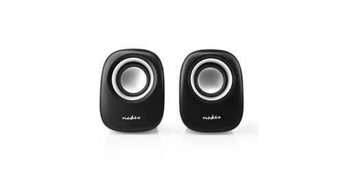 Non Communiqué Noir/Argent Enceinte Pc 2 12 W Prise Jack 3,5 Mm
