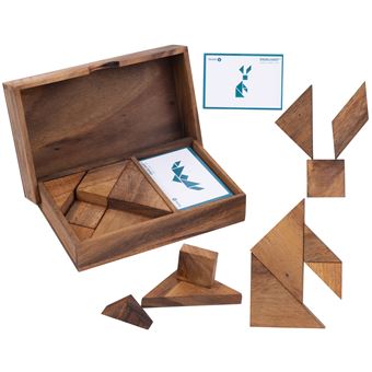 Tangram en Bois Double - Formes d'Animaux - Puzzle de formes pour 2 joueurs - 1