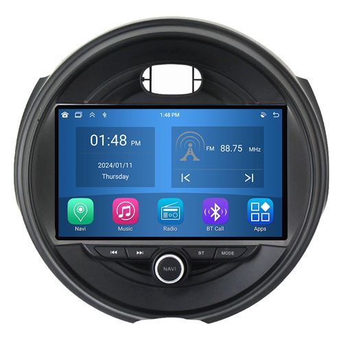 Autoradio RoverOne® Bluetooth CarPlay Android Auto Navigation 4Go RAM 64Go ROM pour BMW Mini Cooper 2014-2020