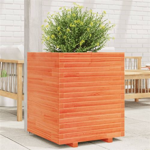 Vidaxl Marron Jardinière Cire - Bois De Pin - Image 3