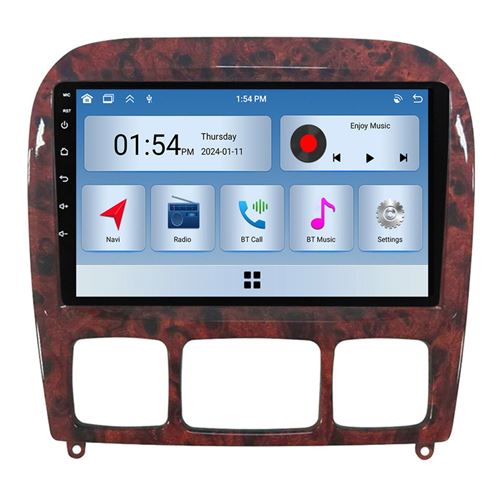 Autoradio RoverOne® Bluetooth CarPlay 2 Din 6Go RAM 128Go ROM pour Mercedes Benz S-Class S Class W220 VV220 1998-2005