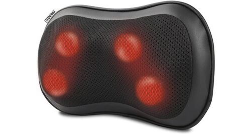  Coussin de massage, 3 vitesses shiatsu masseur de cou et dos ultra-mince avec fonction chauffante 