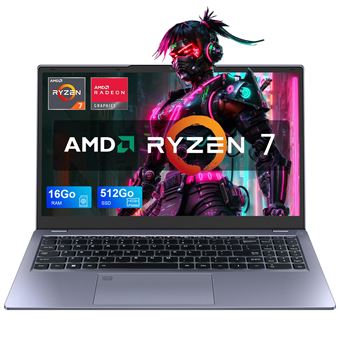 PC Portable Gamer, AMD Ryzen 7 6800HX(8C-16T, jusqu'à 4,7 GHz)16Go RAM 512Go SSD,WiFi6,Windows11pro,AMD Radeon 680M 2.2GHz - 1