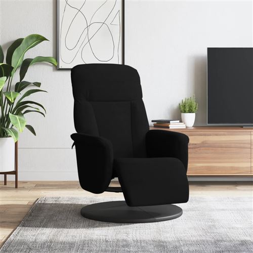 Non Communiqué Noir Vidaxl Fauteuil Inclinable Avec Repose-Pied Velours