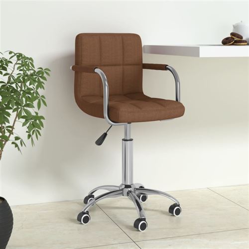 Vidaxl Marron Chaise Pivotante De Bureau - Image 2