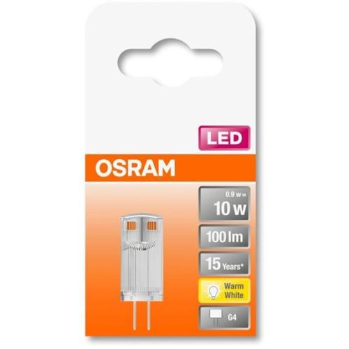 Osram LED Star lampe &agrave; broche PIN10, 0.9 watt, G4, blanc chaud, clair