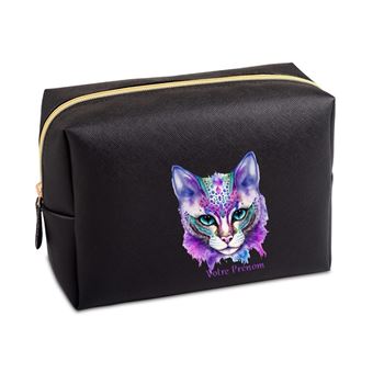 Trousse De Toilette Grand Modèle – Motif Tête De Chat Persan Blanc – PVC Imperméable – Fermeture éclair – Neuf Avec étiquettes