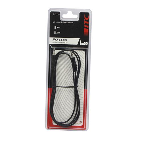 Erard - Câble audio Jack 3.5mm - Mâle vers Mâle - 1.5m - Image 2