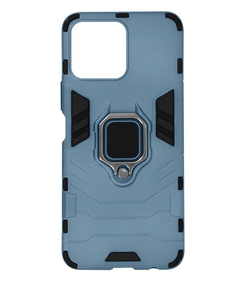 Avizar Coque pour Honor X8 Hybride Antichoc Bague Métallique Support Bleu