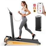 2 en 1 Tapis de Marche Tapis Course FT52 Avec APP,Incliné 0-6%,1-12 km/h,2,5 CV,120 kg,Avec Bluetooth et télécommande sans fil