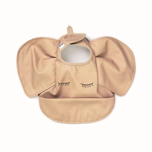  Bavoir rose poudr&eacute; avec oreilles &eacute;l&eacute;phant - TU