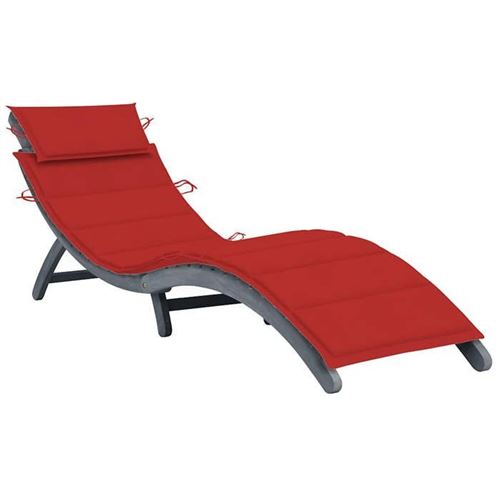 VidaXL - Sonnenliege akazienholz, One Size, Grau