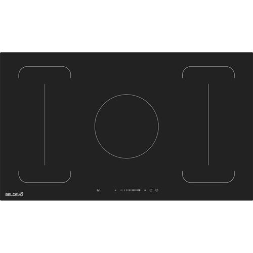 Plaque &agrave; Induction 5 Foyers 10 300W - Grand Foyer Central XXL - Zones Flex - Booster & Minuteur