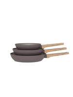 Batterie de cuisine Arthur Martin Set de 3 poêles am1052 Taupe