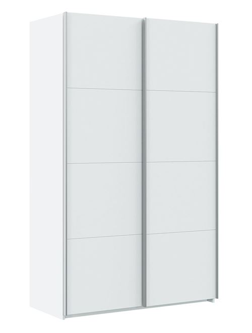 Armoire avec 2 Portes Coulissantes coloris blanc artic - longueur 120 cm x Hauteur 200 cm x Profondeur 60 cm