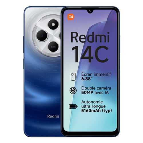 Xiaomi Redmi 14C 8Go 256Go Bleu Pas de NFC