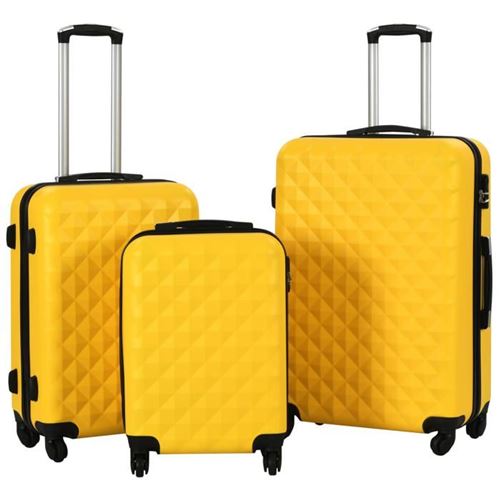 Vidaxl Jaune Valise Rigide 3 Pcs Abs 91890 - Image 3