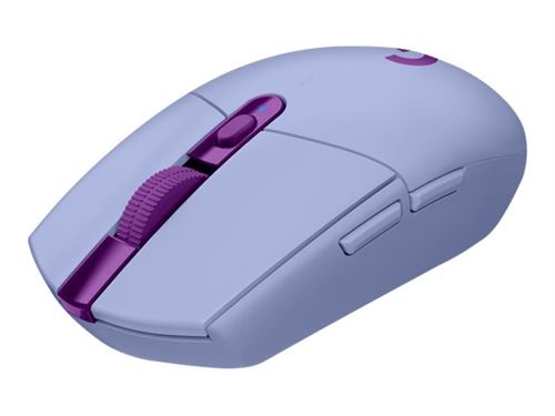 Logitech G G305 - Muis - optisch - 6 knoppen - draadloos - LIGHTSPEED - USB draadloze ontvanger - lila