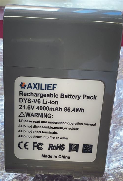 21.6V 4.0ah V8 Dyson Battery Replacement Batterie Lithium Pour Aspirateur Dyson  V8 Battery for Vacuum Cleaner V8 Fluffy Vacuum - China Dyson V8 Battery  4000mAh, 4000mAh Lithium Battery