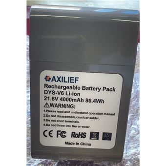 AXILIEF 21.6V 4.0Ah Batterie pour Dyson Aspirateur V7 Motorhead
