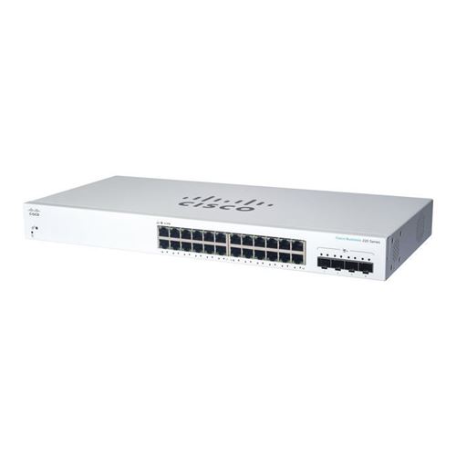 Cisco Business 220 Series CBS220-24T-4X - Commutateur - intelligent - 24 x 10/100/1000 + 4 x SFP+ 10 Go (liaison montante) - Montable sur rack