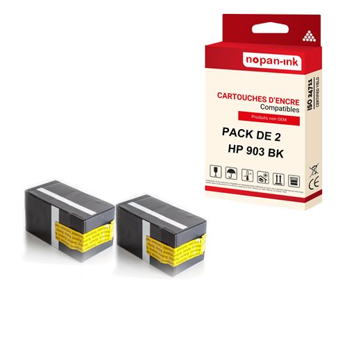 NOPAN-INK - x2 Cartouche compatible pour HP 903 XL 903XL Noir ()