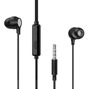 Ecouteurs Filaire Stéreo Noir avec Micro - Jack / Little Boutik® - 1