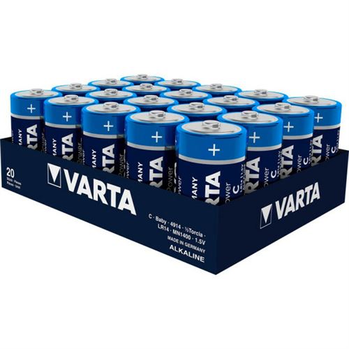 Varta : 20 piles Varta Longlife Power C LR14 (Baby) 1,5V