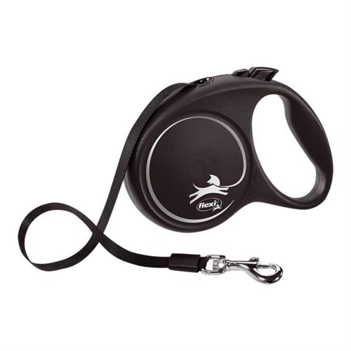Laisse pour Chien Fle i BLACK DESIGN 5 m Taille L Silver