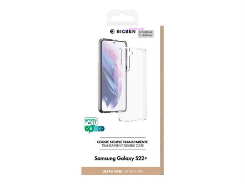 Bigben Connected - Coque de protection pour téléphone portable - polyuréthane thermoplastique souple (TPU) - transparent - pour Samsung Galaxy S22