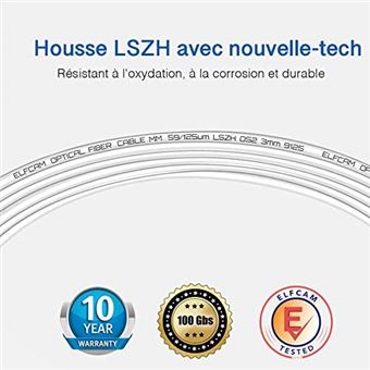 20M Câble Fibre Optique Pour Orange Livebox, SFR Bouygues Telecom