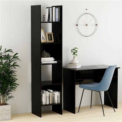 vidaXL Bibliothèque Noir 40x35x180 cm Aggloméré