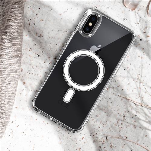 Coque Souple En Gel Pour IPhone X - Anti-choc Et Résistante Avec Motif Rosace Blanche