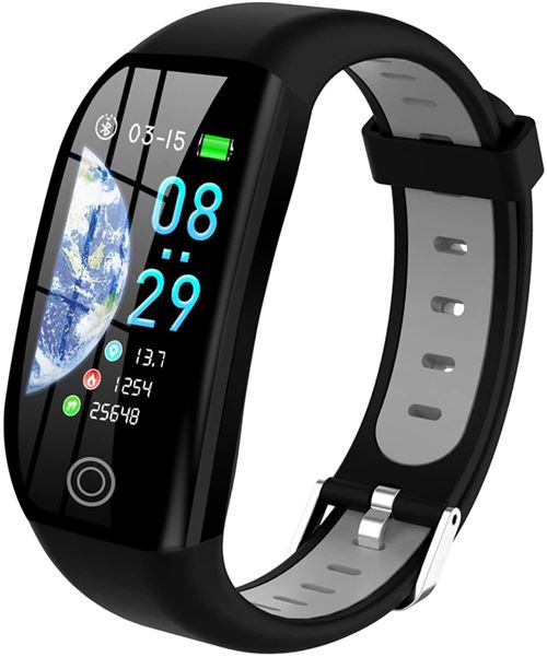 CHRONUS Montre connect&eacute;e  F12 IP68 &Eacute;tanche Fitness Tracker-Noir- 