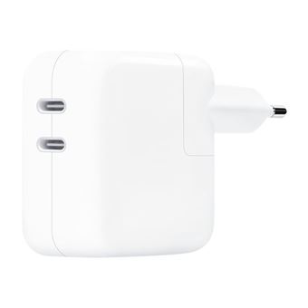 Adaptateur secteur double port USB type C 35 Watts Apple Blanc