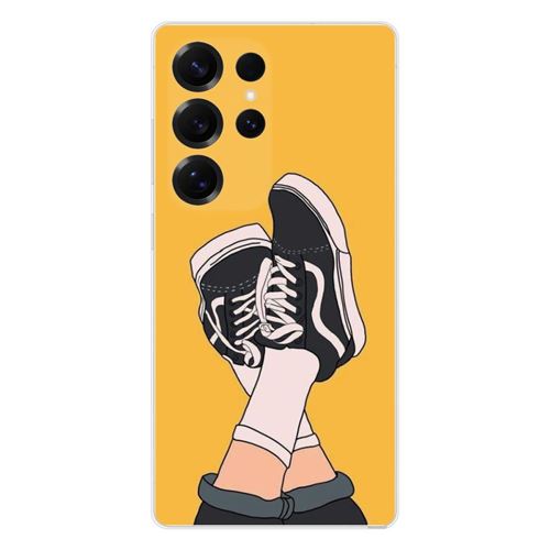 Coque en silicone imprimée compatible Samsung Galaxy S25 Ultra Sneakers