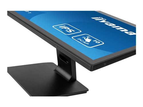 iiyama ProLite T2438MSC-B1 - Écran LED - 24 (23.8 visualisable) - écran tactile - 1920 x 1080 Full HD (1080p) - IPS - 600 cd/m² - 1000:1 - 5 ms - HDMI, DisplayPort - haut-parleurs - noir mat