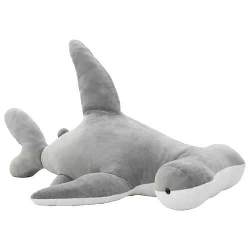 vidaXL Requin-marteau en peluche Gris