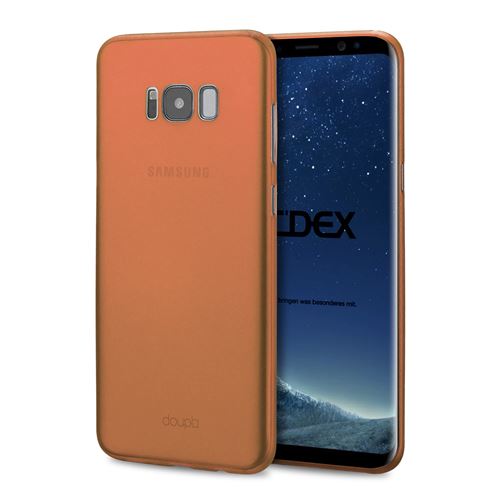 doupi UltraSlim Coque pour Samsung Galaxy S8, fin mat ultra mince et ultra léger Bumper Cover Housse de Protection, orange