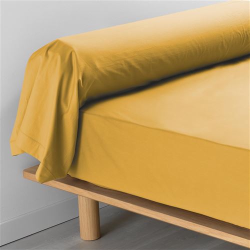 Taie de traversin 85 x 185 cm percale uni 78 fils percaline +p. bourdon Miel